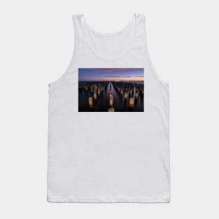 Golden Hour at Princess Pier: Port Melbourne Sunset Tank Top